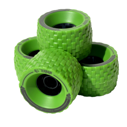 MBS Longboard All Terrain Wheels Green